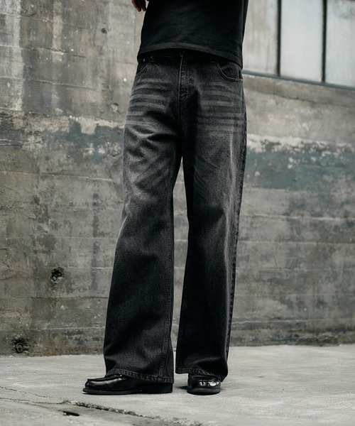 vintage wash straight denim pants / ヴィンテージウォッシュ