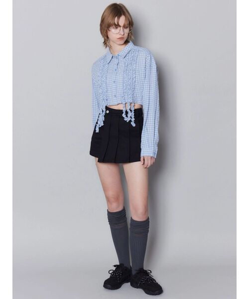 EMODA（エモダ）の「プリーツラップショートパンツ（その他パンツ・レディース・グレー/ブラック/ブラウン・SMALL/MEDIUM）」の16枚目の写真