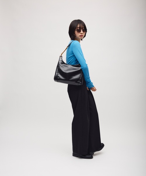 TONER(トナー)の「ワイドチェーンワンショルダーバッグ/ロゴプレート付き(ショルダーバッグ・レディース・ブラウン/レッド/ブラック・FREE)」の21枚目の写真