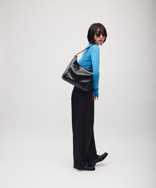 TONER(トナー)の「ワイドチェーンワンショルダーバッグ/ロゴプレート付き(ショルダーバッグ・レディース・ブラウン/レッド/ブラック・FREE)」の22枚目の写真