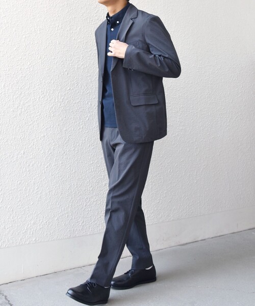 SHIPS any(シップス エニィ)の「SHIPS any:〈撥水/軽量/ストレッチ〉SOLOTEX(R) シアサッカー セットアップ スーツ 26SS◇(スーツセット・メンズ・チャコールグレー/ブラック/ネイビー・MEDIUM/SMALL/LARGE/X-LARGE)」の3枚目の写真