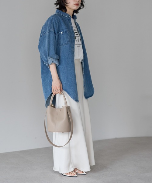 &MARKS(アンドマークス)の「C26【本革】2WAYミニバケットバッグ(ショルダーバッグ・レディース・ブラック/ブラウン/グレイッシュベージュ・FREE)」の21枚目の写真