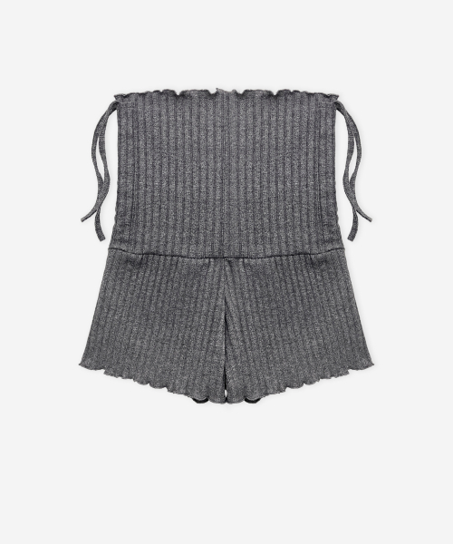DEVIWEAR（デヴィウェア）の「女性ヨガウェア DEVI-B0088-チャコール ピラティス ビビアナ ショーリングショーツ（その他パンツ・レディース・チャコール・S/M）」の9枚目の写真
