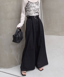 CORNERS | マシュマロツイルハイウエストタックワイドパンツ(スラックス)