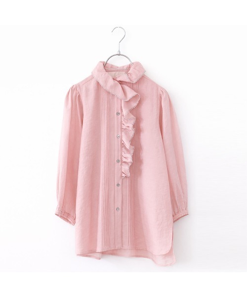 Marilyn Moon(マリリンムーン)の「picot raffle collar tuck blouse(シャツ/ブラウス・レディース・グレー/ブラック/ピンク/ホワイト・FREE)」の17枚目の写真