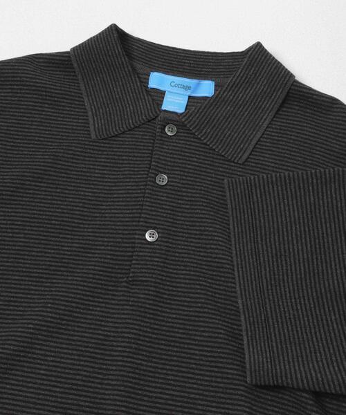 FORK&SPOON(フォークアンドスプーン)の「FORK&SPOON ボーダーショートスリーブニットポロ(ニット/セーター・メンズ・グレー系その他/ブルー系その他・5/4)」の10枚目の写真