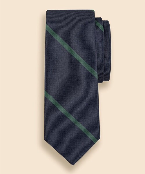 BROOKS BROTHERS（ブルックスブラザーズ）の「シルク　ワイドバーストライプ　レップタイ（ネクタイ・メンズ・イエロー/グリーン・ONE SIZE）」の2枚目の写真