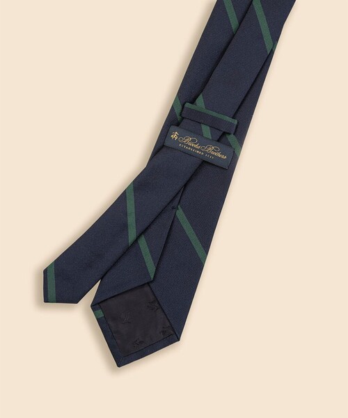 BROOKS BROTHERS（ブルックスブラザーズ）の「シルク　ワイドバーストライプ　レップタイ（ネクタイ・メンズ・イエロー/グリーン・ONE SIZE）」の3枚目の写真