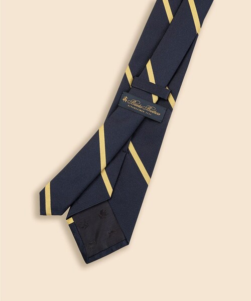 BROOKS BROTHERS（ブルックスブラザーズ）の「シルク　ワイドバーストライプ　レップタイ（ネクタイ・メンズ・イエロー/グリーン・ONE SIZE）」の4枚目の写真