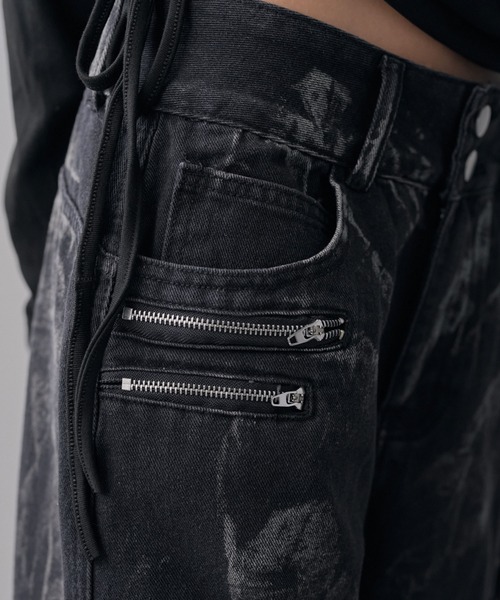 Diable baiser(ディアブルベーゼ)の「ヴィンテージ加工風ポケットデザインワイドパンツ(その他パンツ・レディース・ブラック・MEDIUM/LL/LARGE)」の17枚目の写真