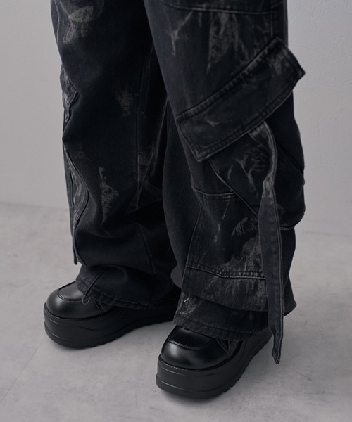 Diable baiser(ディアブルベーゼ)の「ヴィンテージ加工風ポケットデザインワイドパンツ(その他パンツ・レディース・ブラック・MEDIUM/LL/LARGE)」の19枚目の写真