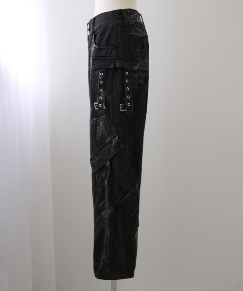 Diable baiser(ディアブルベーゼ)の「ヴィンテージ加工風ポケットデザインワイドパンツ(その他パンツ・レディース・ブラック・MEDIUM/LL/LARGE)」の22枚目の写真