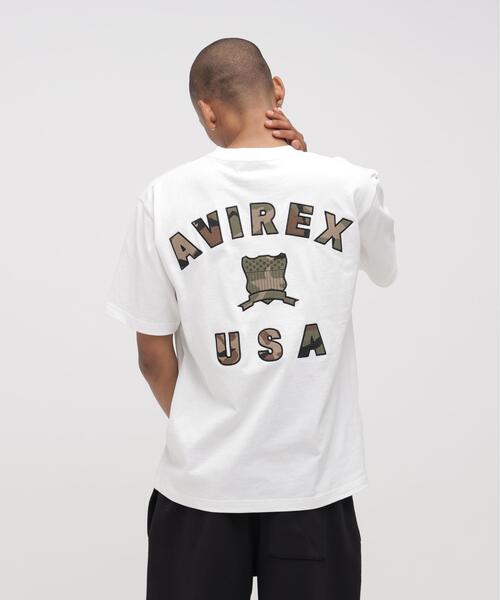 AVIREX(アヴィレックス)の「《直営店限定》VARSITY CAMO T-SHIRT / バーシティ カモ Tシャツ / AVIREX / アヴィレックス(Tシャツ/カットソー・メンズ・ブラック/ホワイト・X-LARGE/LARGE/MEDIUM/XX-LARGE)」の10枚目の写真
