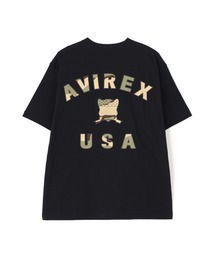 《直営店限定》VARSITY CAMO T-SHIRT / バーシティ カモ Tシャツ / AVIREX / アヴィレックス
