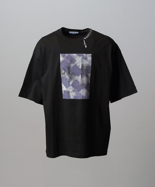 MAISON SPECIAL(メゾンスペシャル)の「《UNISEX》Abstract Hand-Printed Prime-Over Stitched Crew Neck T-shirt/アブストラクトハンドプリントプライムオーバーステッチクルーネックTシャツ【MAISON SPECIAL/メゾンスペシャル】(Tシャツ/カットソー・メンズ・ブラック/ホワイト/ダークブルー/パープル・0/1/2)」の22枚目の写真