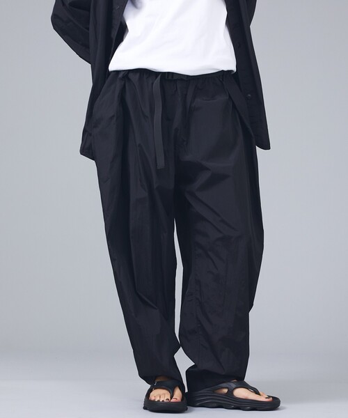 NoiR/ノアール(ノアール)の「【NoiR/ノワール】PocketablePants/ポケッタブルパンツ/イージーパンツ/ユニセックス(その他パンツ・メンズ・ブラック・M/L)」の1枚目の写真