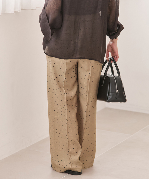 JOURNAL STANDARD（ジャーナルスタンダード）の「ドットプリントワイドパンツ（その他パンツ・レディース・ブラック/ベージュ・FREE）」の20枚目の写真