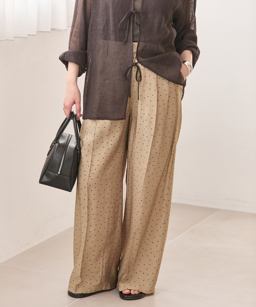 JOURNAL STANDARD（ジャーナルスタンダード）の「ドットプリントワイドパンツ（その他パンツ・レディース・ブラック/ベージュ・FREE）」の21枚目の写真