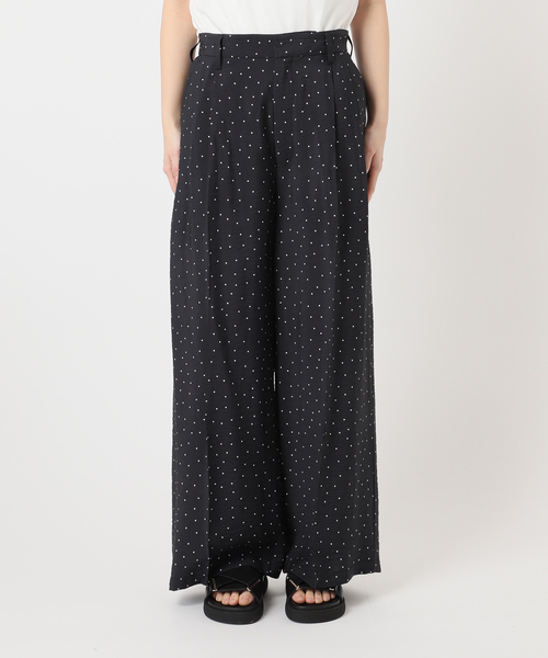 JOURNAL STANDARD（ジャーナルスタンダード）の「ドットプリントワイドパンツ（その他パンツ・レディース・ブラック/ベージュ・FREE）」の12枚目の写真