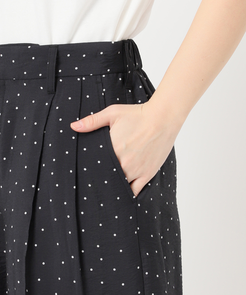 JOURNAL STANDARD（ジャーナルスタンダード）の「ドットプリントワイドパンツ（その他パンツ・レディース・ブラック/ベージュ・FREE）」の6枚目の写真