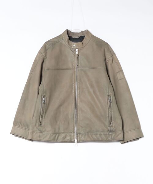 ALLSAINTS(オールセインツ)の「FELIX LTHR RACER JKT(その他アウター・メンズ・グレー系その他・S/M/XL)」の1枚目の写真