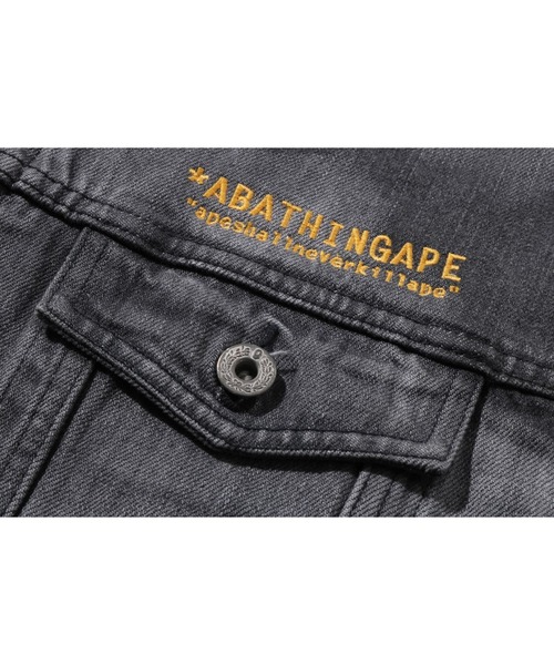 A BATHING APE（アベイシングエイプ）の「HIGH TONE BLEACH DENIM JACKET（デニムジャケット・メンズ・ブラック・SMALL/X-LARGE/MEDIUM/XX-LARGE/LARGE）」の3枚目の写真