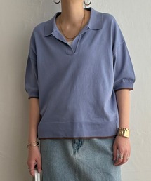 ポロ襟スキッパーニット