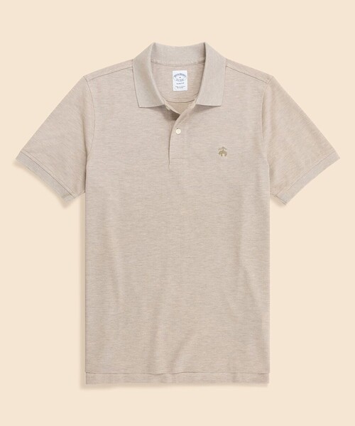 BROOKS BROTHERS（ブルックスブラザーズ）の「スーピマコットン　ストレッチピケ　GFロゴ　シーズナルカラー　ポロシャツ　Slim Fit（ポロシャツ・メンズ・イエロー/ネイビー/ベージュ/パープル/ライトブルー/グリーン・LARGE/MEDIUM/SMALL/X-LARGE/X-SMALL）」の2枚目の写真