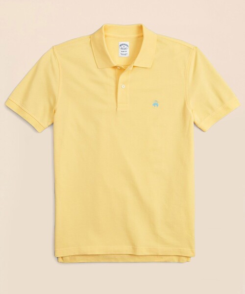BROOKS BROTHERS（ブルックスブラザーズ）の「スーピマコットン　ストレッチピケ　GFロゴ　シーズナルカラー　ポロシャツ　Slim Fit（ポロシャツ・メンズ・イエロー/ネイビー/ベージュ/パープル/ライトブルー/グリーン・LARGE/MEDIUM/SMALL/X-LARGE/X-SMALL）」の13枚目の写真