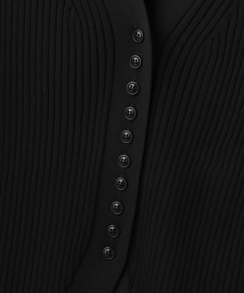 ADAM ET ROPE'(アダムエロペ)の「【サステナブル】フォルムニットカーディガン(カーディガン/ボレロ・レディース・オフホワイト/ブラック・FREE)」の20枚目の写真
