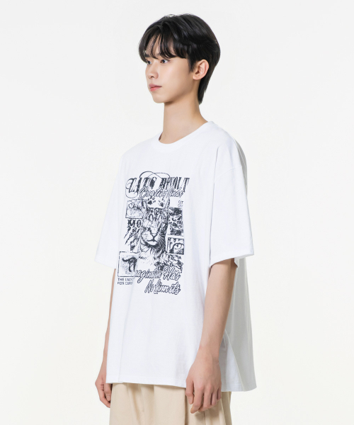 MOZMOZ(モズモズ)の「アイキャット オーバーサイズ グラフィック 半袖Tシャツ ホワイト(Tシャツ/カットソー・レディース・その他・M/XL/XXL)」の5枚目の写真