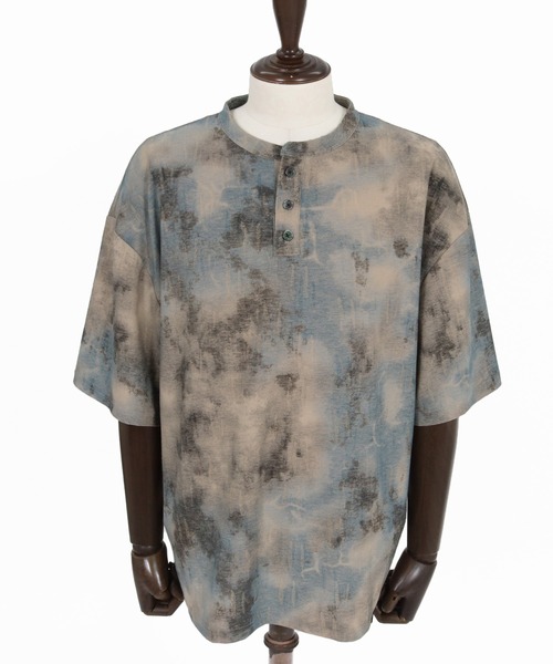 CAMBIO(カンビオ)の「mt10467-Fade Distressed Henley Neck Tee ヘンリーネックTシャツ(PF-261-021)(Tシャツ/カットソー・メンズ・ブラック/サックスブルー・M/L)」の21枚目の写真