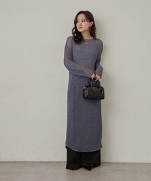 mline | [mline]シアー ニットワンピース(ワンピース)