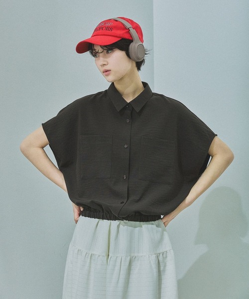 LAKOLE（ラコレ）の「サップVTGダブルPKシャツ / 657122（シャツ/ブラウス・レディース・ネイビー/チャコール/グレー・FREE）」の3枚目の写真