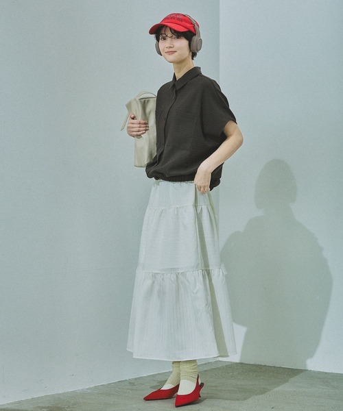 LAKOLE（ラコレ）の「サップVTGダブルPKシャツ / 657122（シャツ/ブラウス・レディース・ネイビー/チャコール/グレー・FREE）」の4枚目の写真