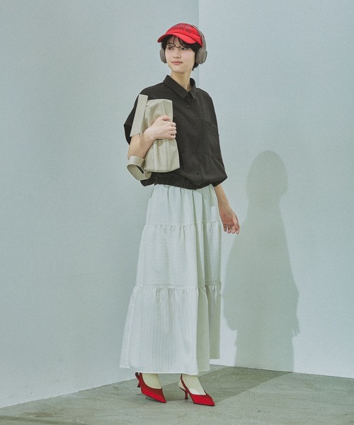 LAKOLE（ラコレ）の「サップVTGダブルPKシャツ / 657122（シャツ/ブラウス・レディース・ネイビー/チャコール/グレー・FREE）」の22枚目の写真