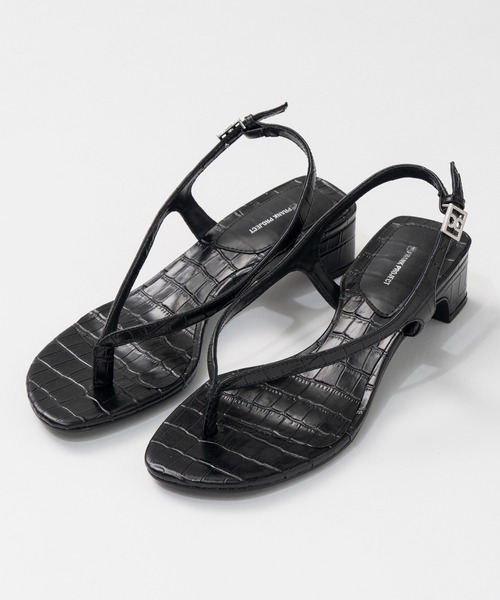 PRANK PROJECT(プランクプロジェクト)の「【2026Summer Pre-Order】ローヒールトングサンダル / Low Heel Thong Sandals(サンダル・レディース・ブラック・36/37/38)」の1枚目の写真