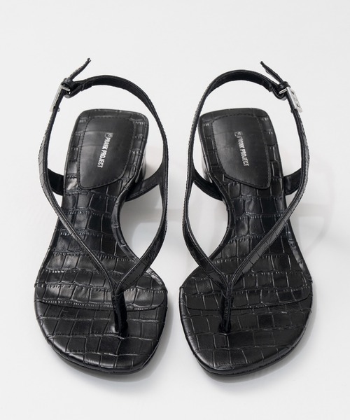 PRANK PROJECT(プランクプロジェクト)の「【2026Summer Pre-Order】ローヒールトングサンダル / Low Heel Thong Sandals(サンダル・レディース・ブラック・36/37/38)」の7枚目の写真
