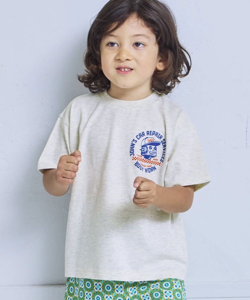 Life Support Products(ライフサポートプロダクツ)の「【プチプラ】デイリープリント半袖Tシャツ(Tシャツ/カットソー・キッズ・オレンジ/ホワイト/ブラック/ブラウン/ネイビー/パープル/イエロー/ピンク/オフホワイト/レッド/チャコール/ライトピンク/ダークブルー/杢グレー/ブラック系その他/ホワイト系その他/マスタード/エメラルド/アイボリー/ブルー・95/130/80/120/110/100/90/150/140)」の5枚目の写真