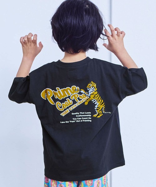 Life Support Products(ライフサポートプロダクツ)の「【プチプラ】デイリープリント半袖Tシャツ(Tシャツ/カットソー・キッズ・オレンジ/ホワイト/ブラック/ブラウン/ネイビー/パープル/イエロー/ピンク/オフホワイト/レッド/チャコール/ライトピンク/ダークブルー/杢グレー/ブラック系その他/ホワイト系その他/マスタード/エメラルド/アイボリー/ブルー・95/130/80/120/110/100/90/150/140)」の7枚目の写真