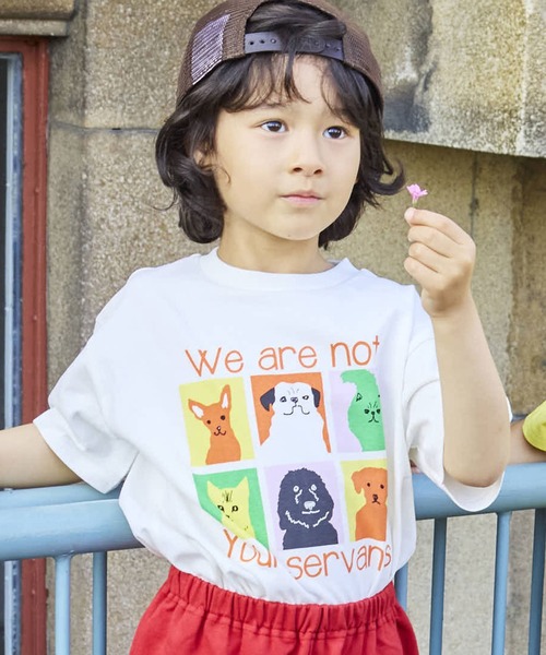 Life Support Products(ライフサポートプロダクツ)の「【プチプラ】デイリープリント半袖Tシャツ(Tシャツ/カットソー・キッズ・オレンジ/ホワイト/ブラック/ブラウン/ネイビー/パープル/イエロー/ピンク/オフホワイト/レッド/チャコール/ライトピンク/ダークブルー/杢グレー/ブラック系その他/ホワイト系その他/マスタード/エメラルド/アイボリー/ブルー・95/130/80/120/110/100/90/150/140)」の3枚目の写真