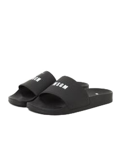 MSGM(エムエスジーエム)の「アイコニックロゴ シャワーサンダル(サンダル・レディース・ブラック・36/37)」の1枚目の写真
