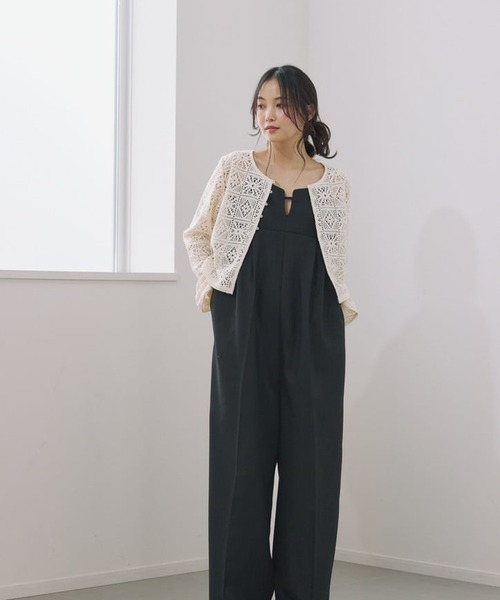 Alumu.(エルム)の「AM650306パッチワーク風レースカーディガン(カーディガン/ボレロ・レディース・アイボリー・FREE)」の4枚目の写真