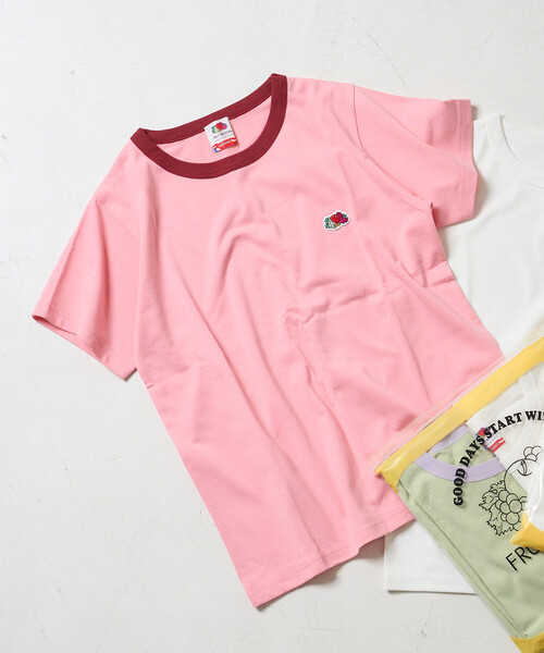 FREAK'S STORE(フリークスストア)の「FRUIT OF THE LOOM × FREAK'S STORE/フルーツオブザルーム 別注 パックTシャツ/ワンポイント刺繍 Tシャツ(Tシャツ/カットソー・レディース・ブルーグリーン/ピンク/ブルー/ベージュ・フリ-)」の6枚目の写真