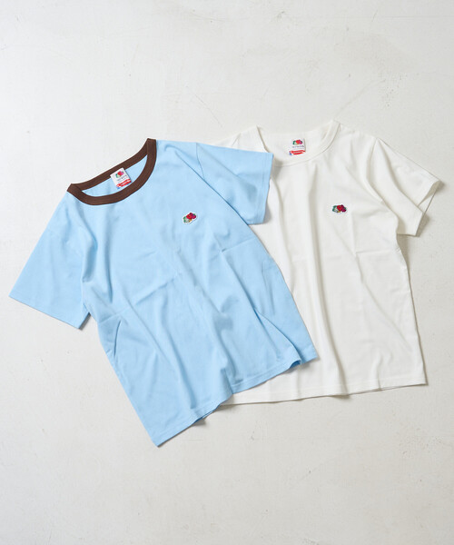 FREAK'S STORE(フリークスストア)の「FRUIT OF THE LOOM × FREAK'S STORE/フルーツオブザルーム 別注 パックTシャツ/ワンポイント刺繍 Tシャツ(Tシャツ/カットソー・レディース・ブルーグリーン/ピンク/ブルー/ベージュ・フリ-)」の8枚目の写真