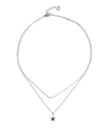JBANS CLASSIC（ジェイバンスクラシック）の「星ペンダントスリムダブルチェーンレイヤードネックレス (C2601-AN996_SV)（ネックレス）」