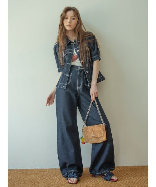 LILY BROWN（リリーブラウン）の「[L.B CANDY STOCK]フルーツビーズバッグ（ショルダーバッグ・レディース・ブラック/ブルー/オレンジ・F）」の5枚目の写真