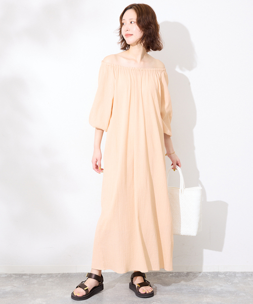 シリーズあり》コットン楊柳シアーワンピース（ワンピース）｜SLOBE
