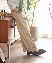 コットン　プレーンフロント　チノパンツ　Made in USA