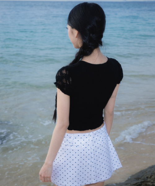 ROSEFRANTZ（ロゼフランツ）の「Rose Lace Slim T-shirt [Black]（Tシャツ/カットソー・レディース・ブラック・OS）」の11枚目の写真